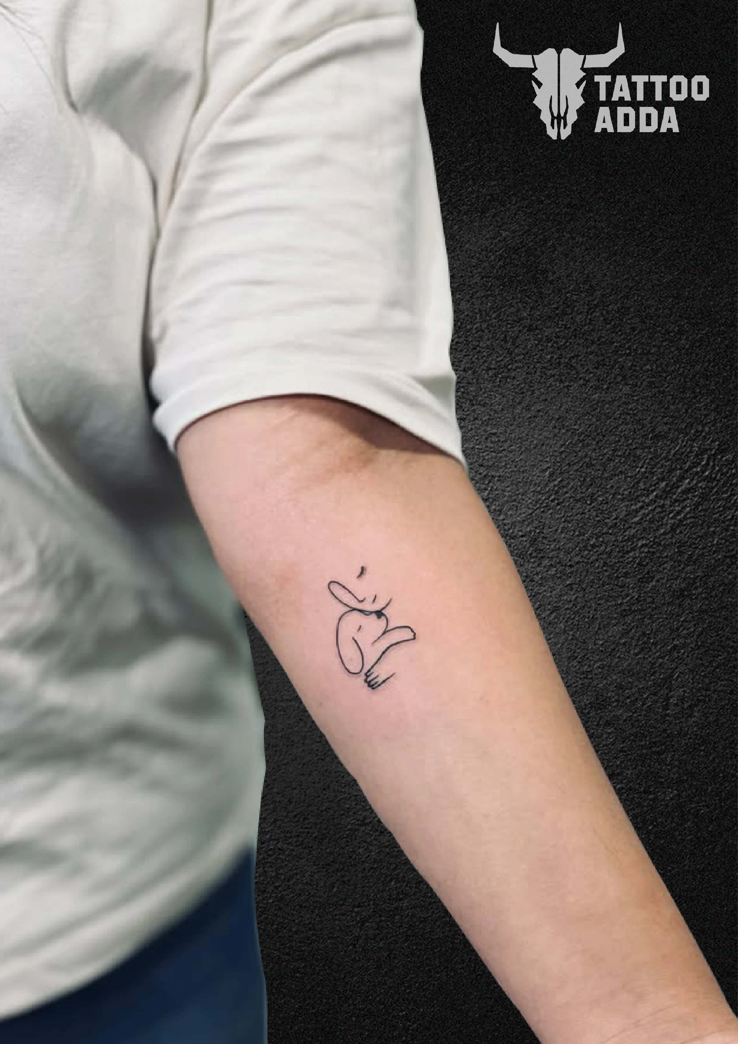 Line Art Dog Face — Tattoo Adda